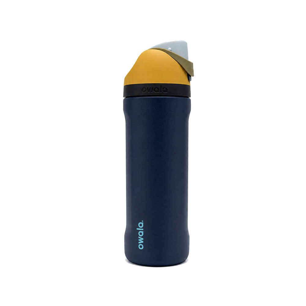 PAQUETE DE 2 TERMO FREESIP DE ACERO INOXIDABLE 710ML AZUL Y VERDE MARCA OWALA