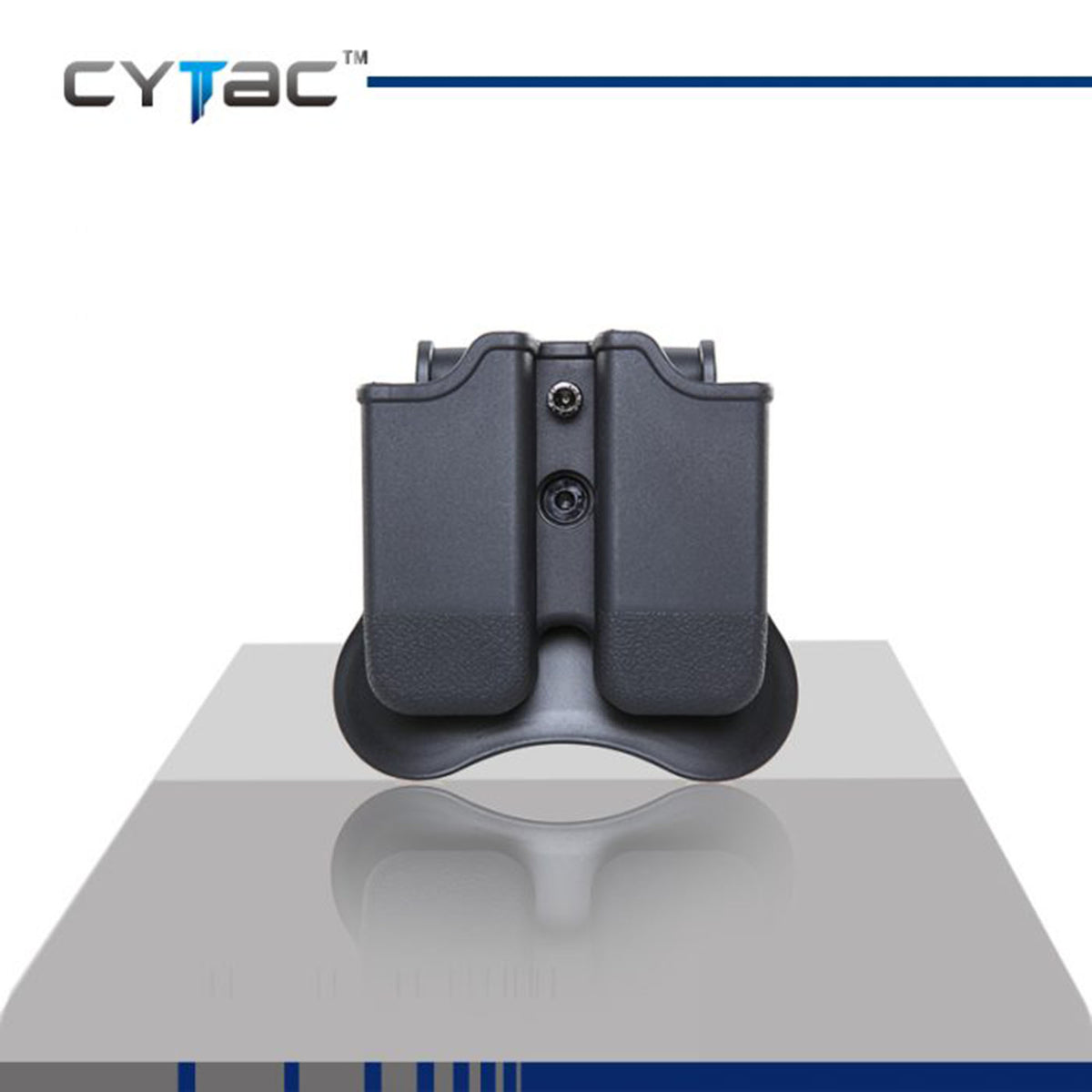 PORTA CARGADOR CYTAC DOBLE PARA GLOCK 17 19 22 23 26 27 31 32 33 34 35 37 38 39 1-M1GLK00