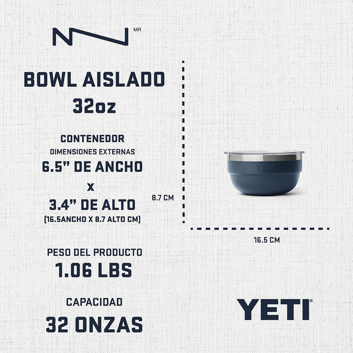 21071505266 BOWL AISLADO 1QT MARINO MARCA YETI