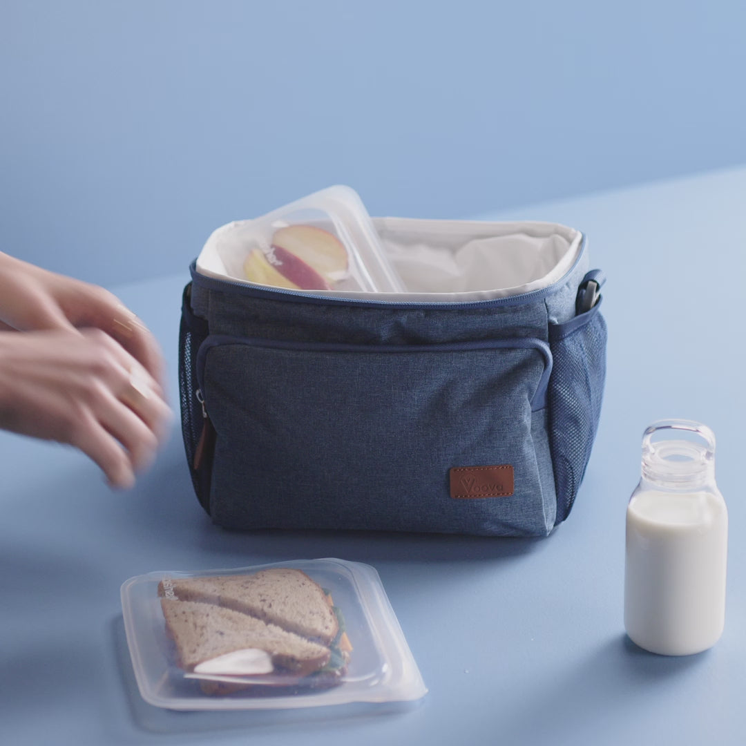 Cargar vídeo: STSB38 BOLSA REUTILIZABLE DE SILICONA PARA SANDWICH RAINBOW LAVENDER MARCA STASHER
