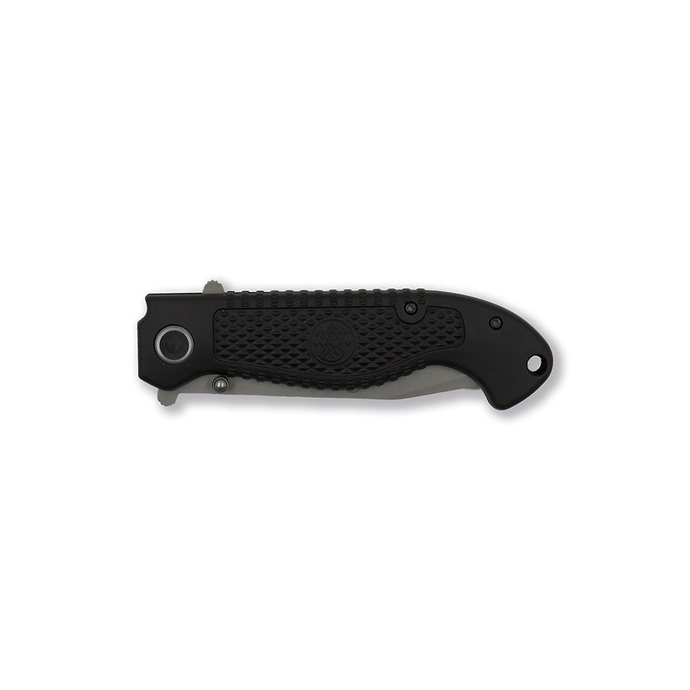 NAVAJA SMITH&WESSON PLEGABLE SPECIAL TACTICAL CON HOJA TANTO MANGO DE GOMA NEGRO SW-CKTAC