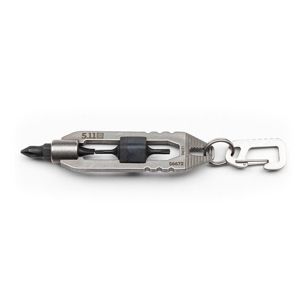 LLAVERO CON DESARMADOR 5.11 TACTICAL EDT HEX TUMBLED STEEL 56672-988