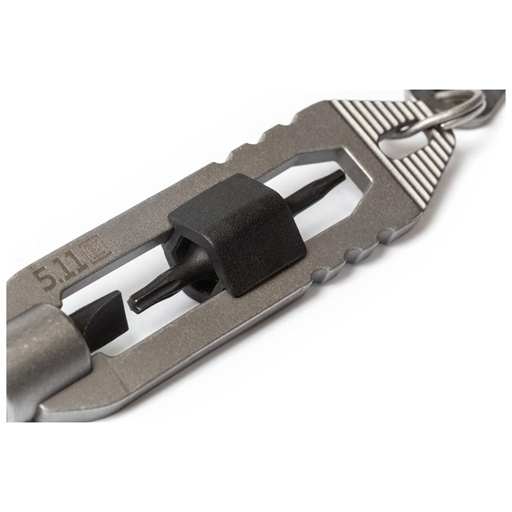 LLAVERO CON DESARMADOR 5.11 TACTICAL EDT HEX TUMBLED STEEL 56672-988